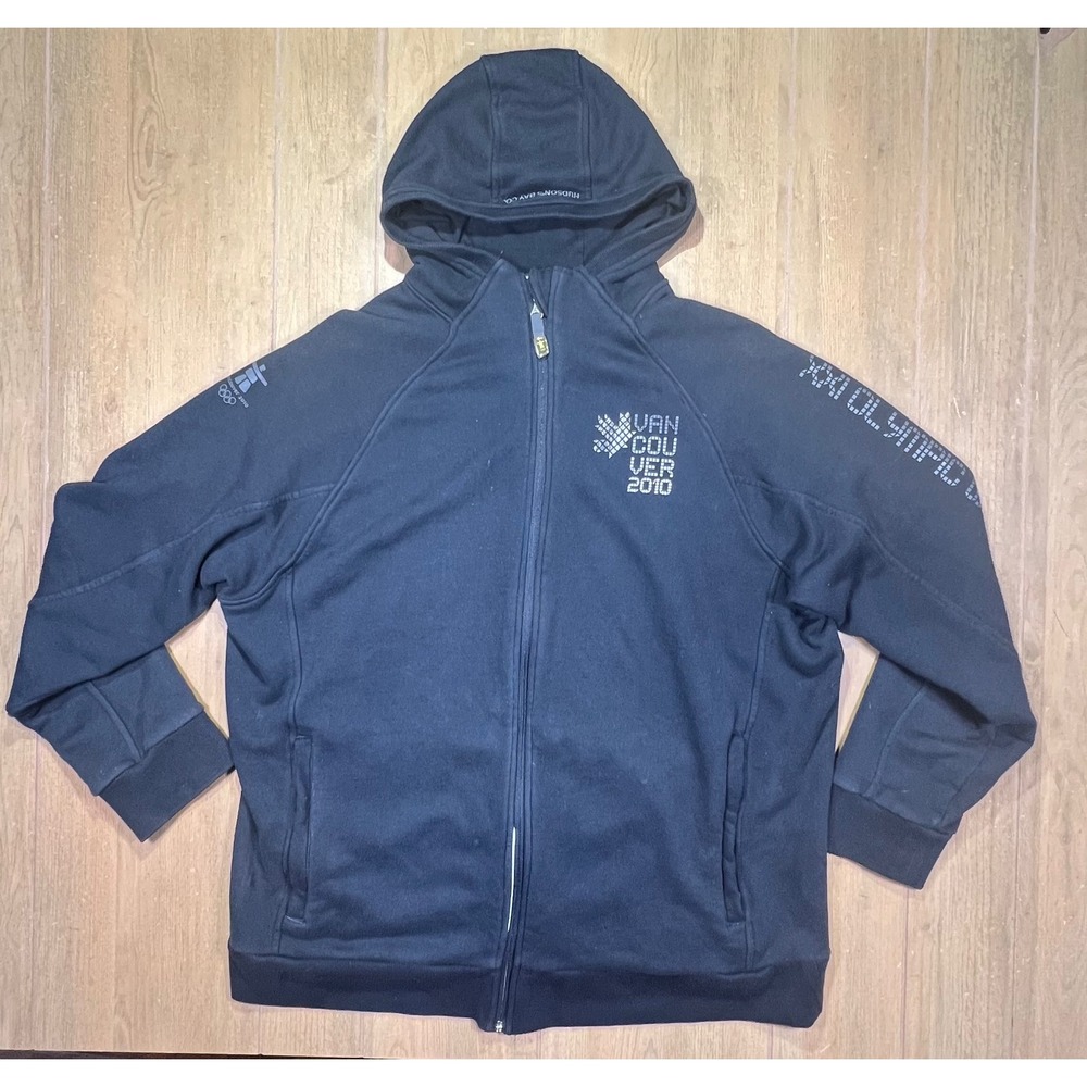 Hudson's Bay Vancouver 2010 Winter Olympics Full Zip Hoodie Black Mens XL‎